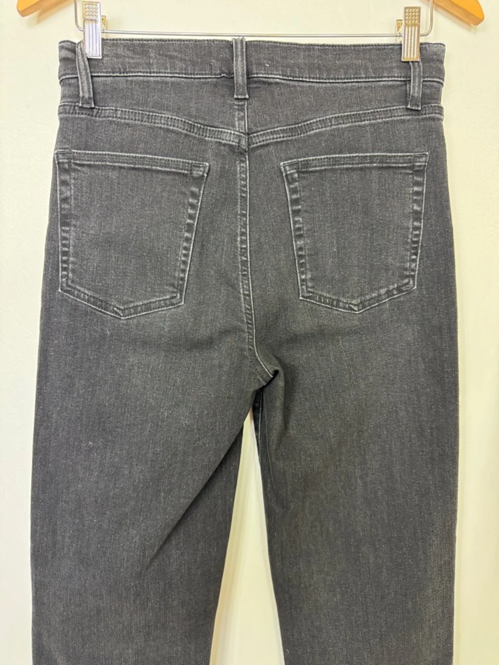 Frame Le Sleek High Waist Ankle Straight‎ Leg Jeans Size 29 Black Wash Meteor